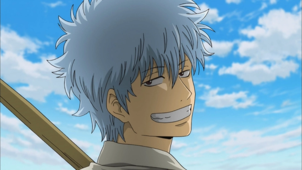 Hình ảnh Sakata Gintoki mạnh mẽ nhưng đầy cảm xúc
