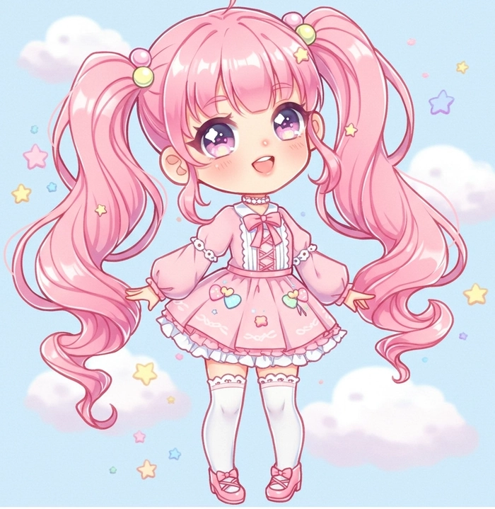 Ảnh anime chibi nữ cute hợp với người thích style ngọt ngào