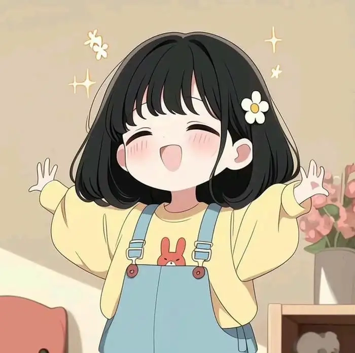Hình ảnh chibi ngầu nữ phù hợp in sticker cá tính