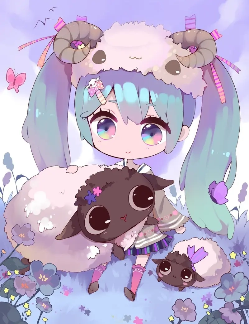 Hình nền chibi đáng yêu cho dế yêu thêm phần sinh động