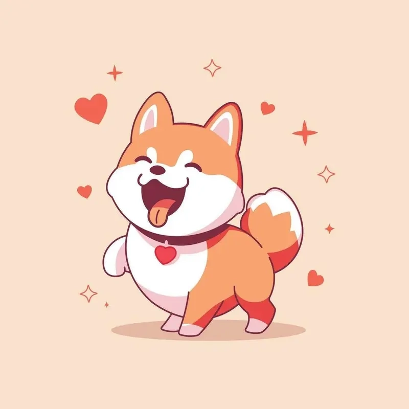 Bé cún dễ thương trong hình nền chó chibi khiến tim tan chảy
