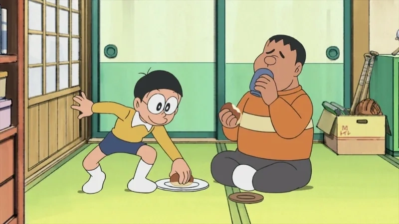 Khoảnh khắc jaian đánh nobita là một phần không thể thiếu trong truyện