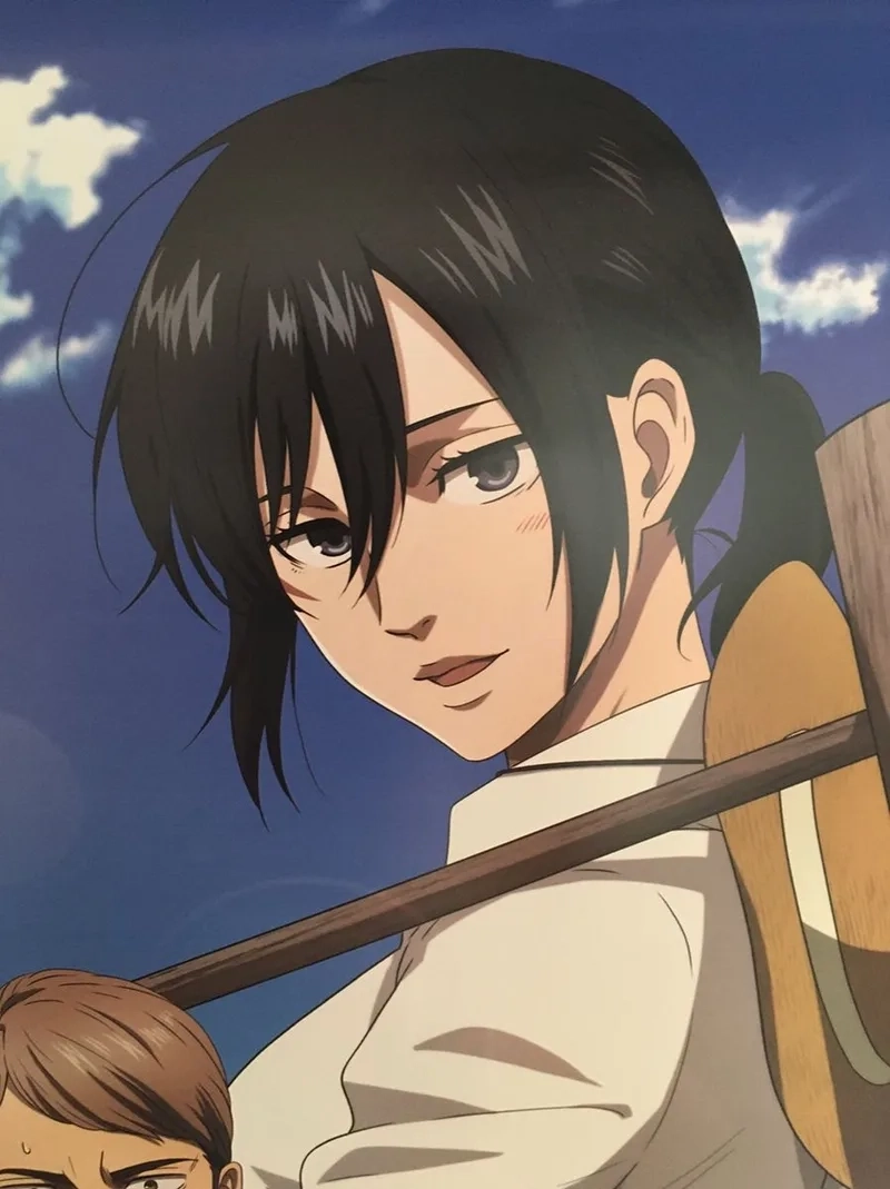 Mikasa ackerman luôn sát cánh bên Eren qua mọi trận chiến