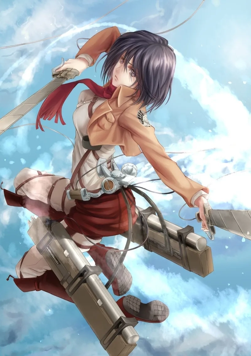 Cosplay mikasa thể hiện thần thái chiến binh đầy dứt khoát