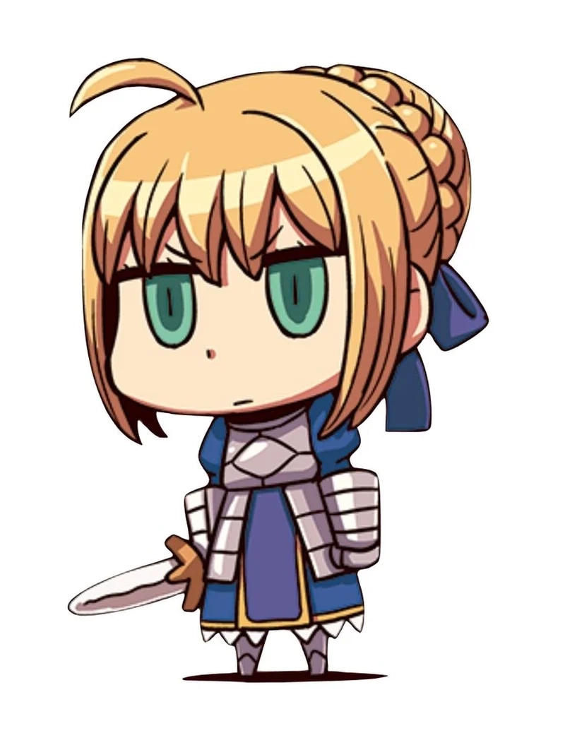 Bản vẽ Fate Stay Night Saber Chibi khiến cộng đồng tan chảy
