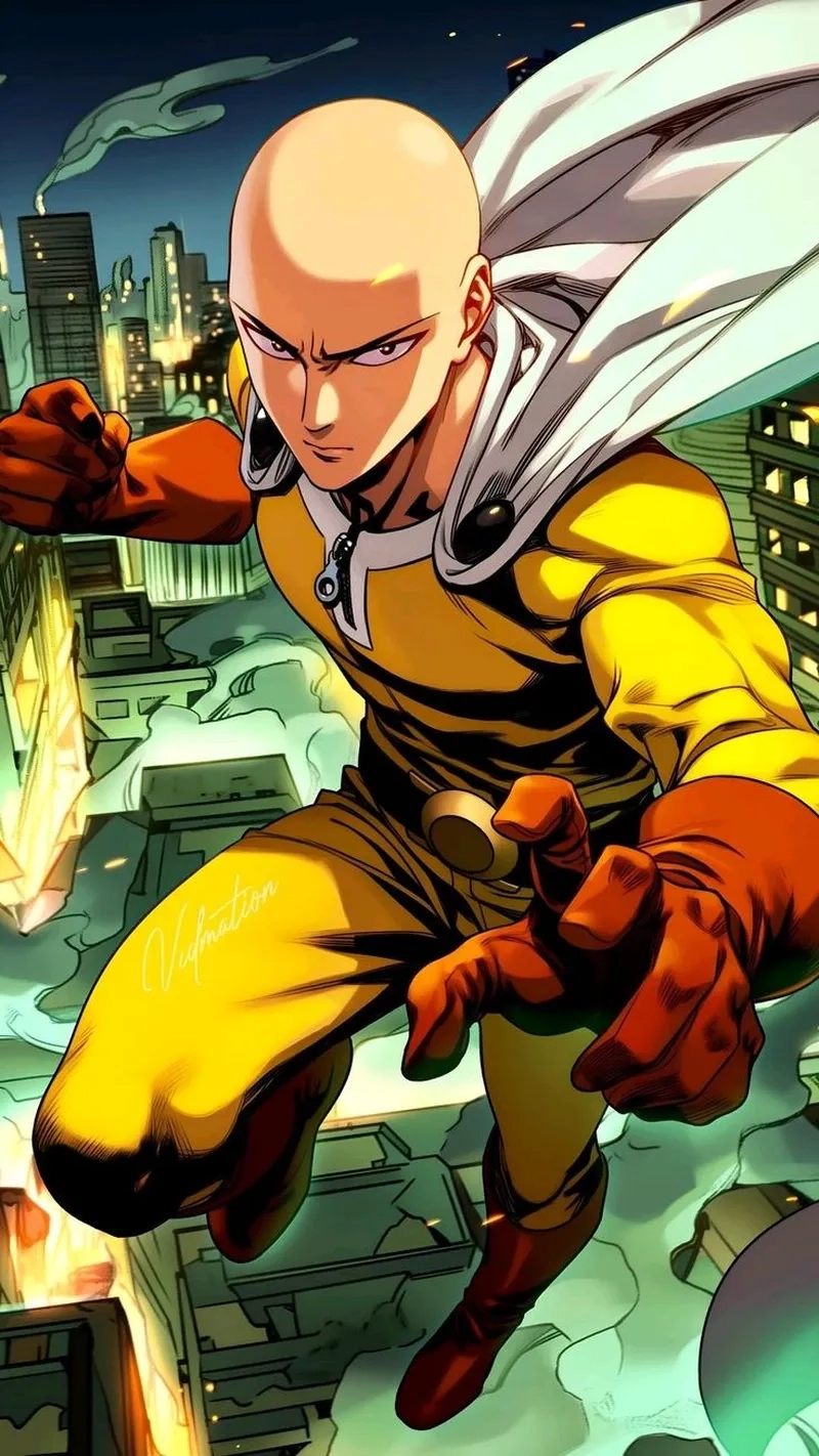 Khoảnh khắc động bá đạo từ Saitama gif