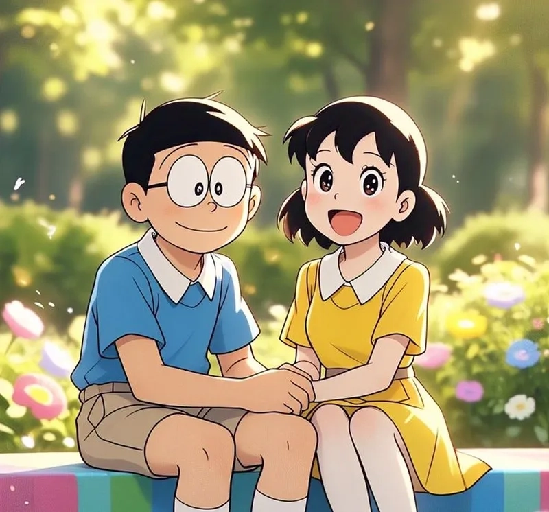 Loạt hình ảnh Nobita và Shizuka ngầu đầy khác biệt và cá tính