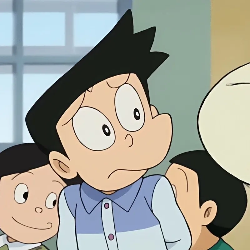 Ảnh Suneo ngầu cực phong cách với ánh mắt sắc bén