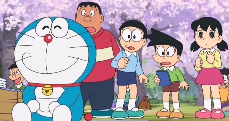 Ảnh nhóm Nobita Doraemon Chaien Suneo Shizuka đậm chất tuổi thơ