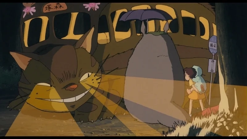 Ảnh anime Totoro sinh động thể hiện sự vui nhộn và dễ thương