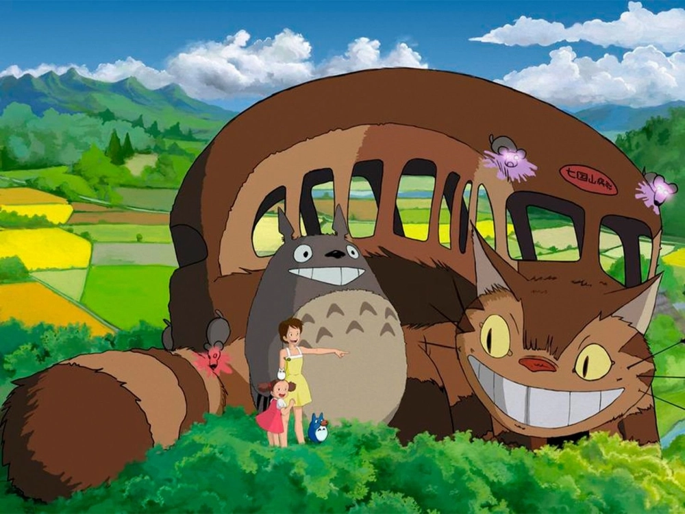 Totoro cat nhân vật xe mèo đầy màu sắc và huyền bí trong phim