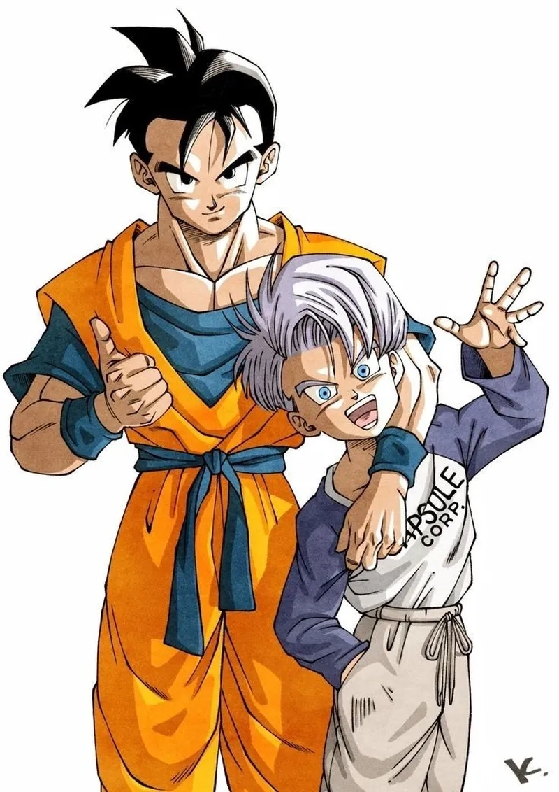 Trunks Gohan đều là những học trò xuất sắc của Goku và Vegeta