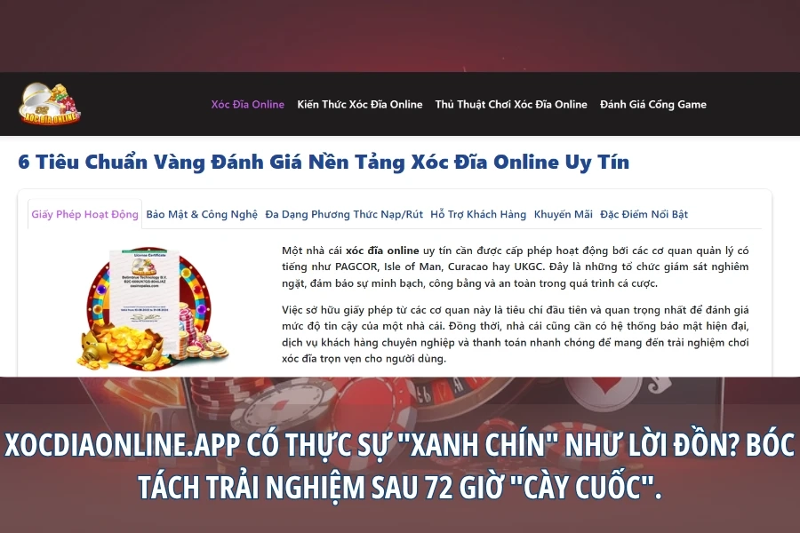 Canh Bạc Niềm Tin: Tại Sao Phải Soi Kỹ Độ Xanh Chín Của Xocdiaonline.app