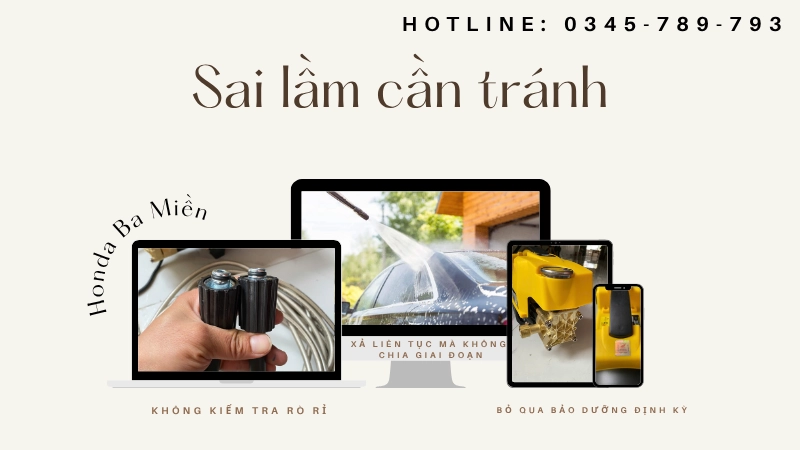 Lỗi thường gặp khi sử dụng máy rửa xe và cách khắc phục