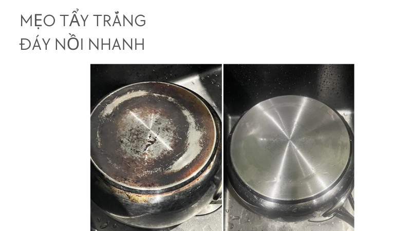 Kinh nghiệm tẩy trắng đáy nồi trong tích tắc