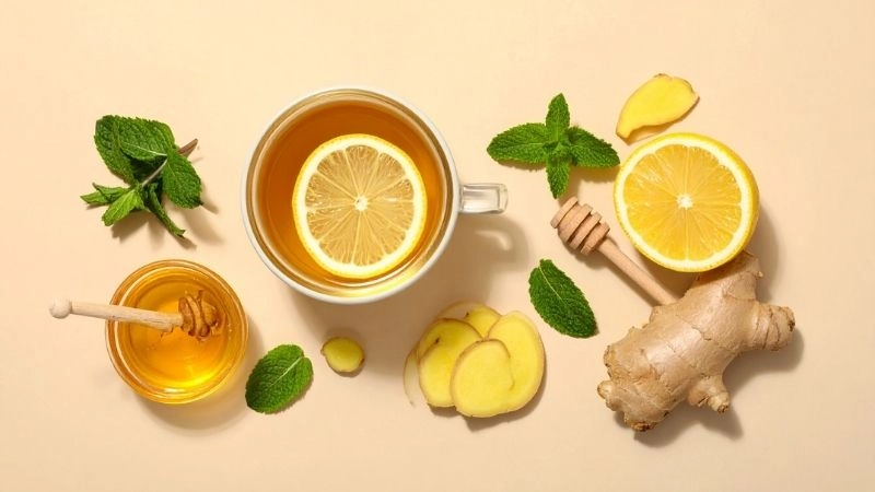 Công thức trà gừng mật ong nồng nàn ấm cổ họng