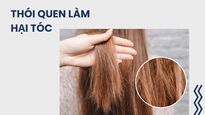 Thói quen gây hư tổn tóc nhiều người mắc phải