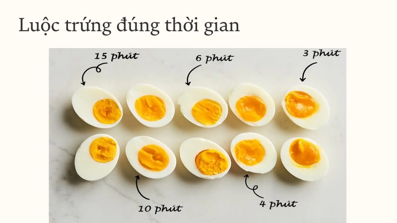Thời gian luộc trứng chuẩn xác từng giây