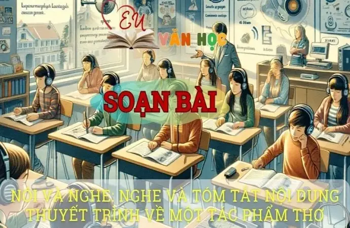 Soạn bài Nghe và tóm tắt nội dung thuyết trình về một tác phẩm thơ - Ngữ văn 8 Cánh Diều