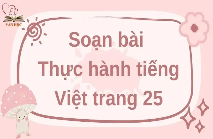 Soạn bài Thực hành tiếng Việt trang 25 - Cánh diều 12