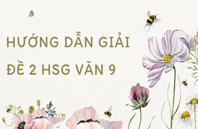 Hướng dẫn giải đề 2 HSG Văn 9 cực hay, điểm cao ngay
