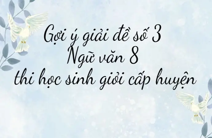 Gợi ý giải đề số 3 Ngữ văn 8 thi học sinh giỏi cấp huyện