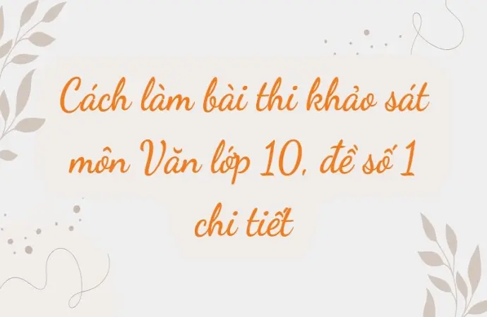 Cách làm bài thi khảo sát môn Văn lớp 10, đề số 1 chi tiết