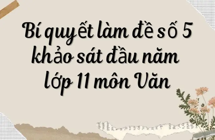 Bí quyết làm đề số 5 khảo sát đầu năm lớp 11 môn Văn
