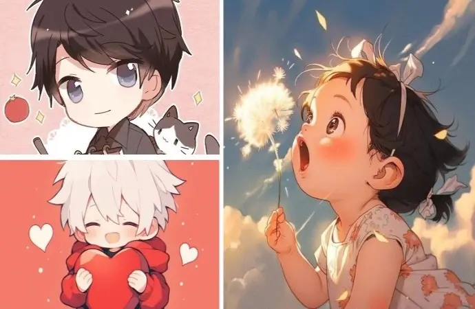Ảnh chibi cute phong cách đa dạng và cực xinh xắn