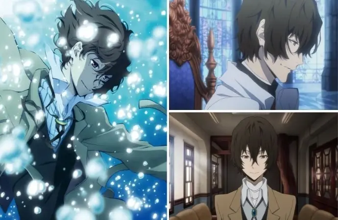 Dazai hiện lên sắc nét với vẻ ngoài lạnh lùng quyến rũ