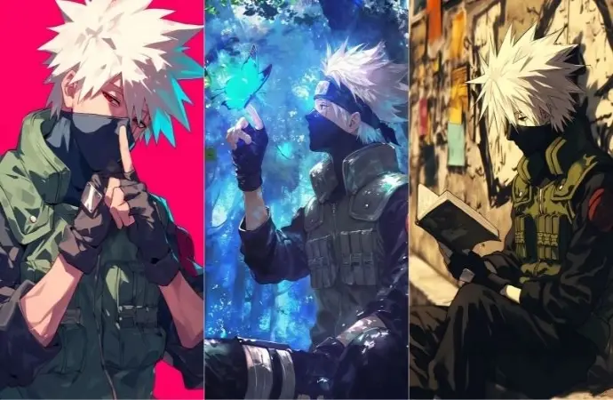 Ảnh Kakashi thể hiện khí chất lạnh lùng và tâm hồn cô độc