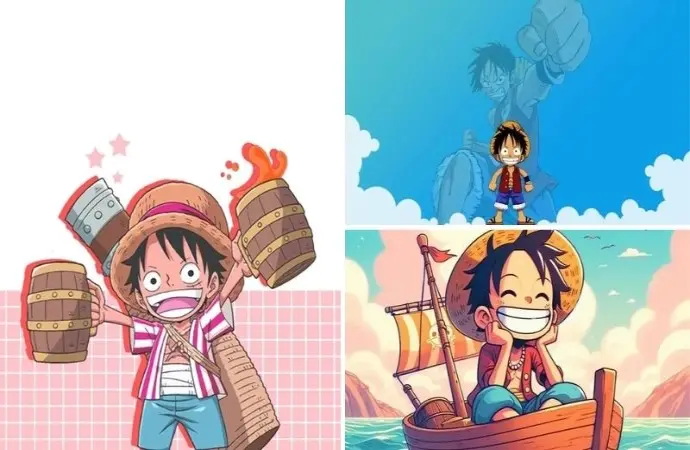 Luffy hiện lên vừa mạnh mẽ vừa ngây thơ trong từng bức ảnh