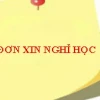 Mẫu đơn xin nghỉ học chuẩn nhất năm 2026
