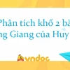 Phân tích hai khổ thơ đầu bài "Tràng Giang" của Huy Cận