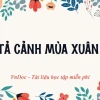 Văn mẫu lớp 5: Tả cảnh thiên nhiên tươi đẹp và sinh động