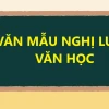 Văn mẫu nghị luận văn học: Hướng dẫn phân tích và đánh giá tác phẩm