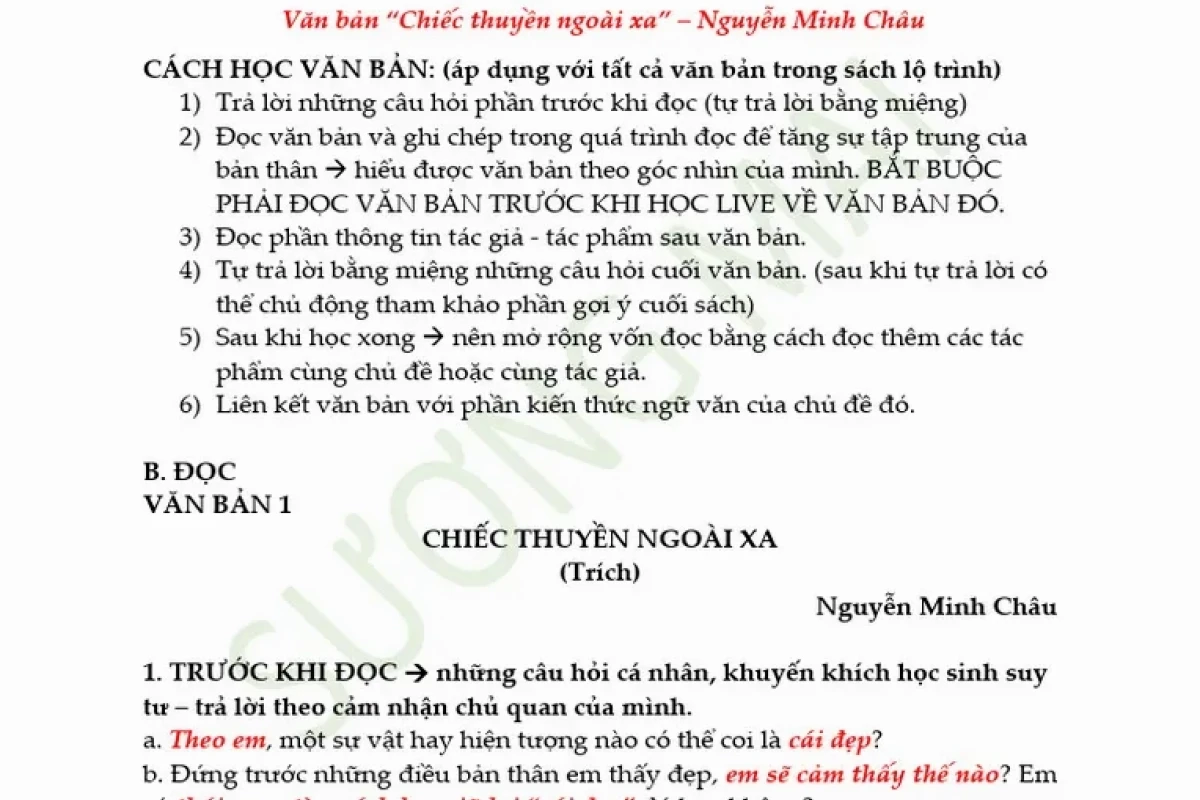 Phân tích sâu văn bản chiếc thuyền ngoài xa của Nguyễn Minh Châu