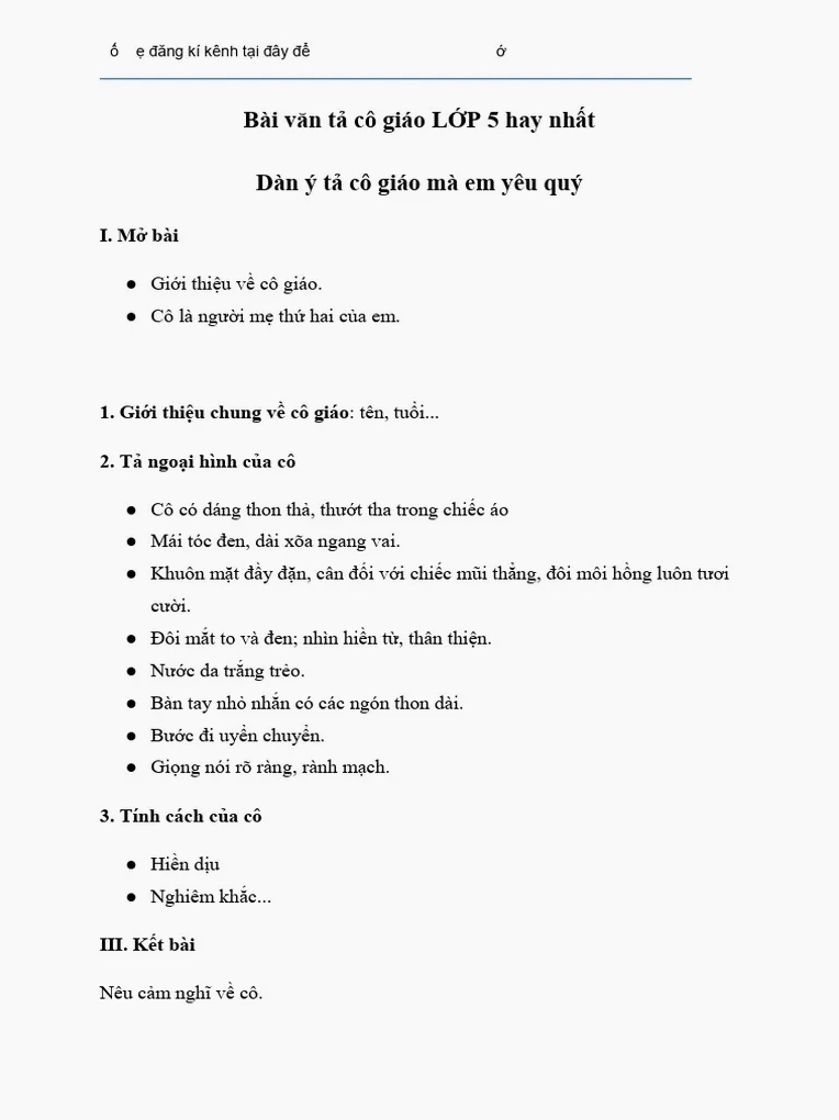 15 Mở Bài Gián Tiếp Tả Cô Giáo Lớp 5 Hay Nhất