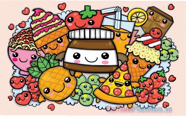 30+ món ăn đáng yêu chibi đồ ăn cute