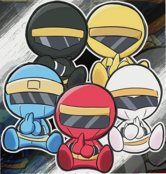 5 Anh Em Siêu Nhân chibi thể hiện phong cách đội nhóm