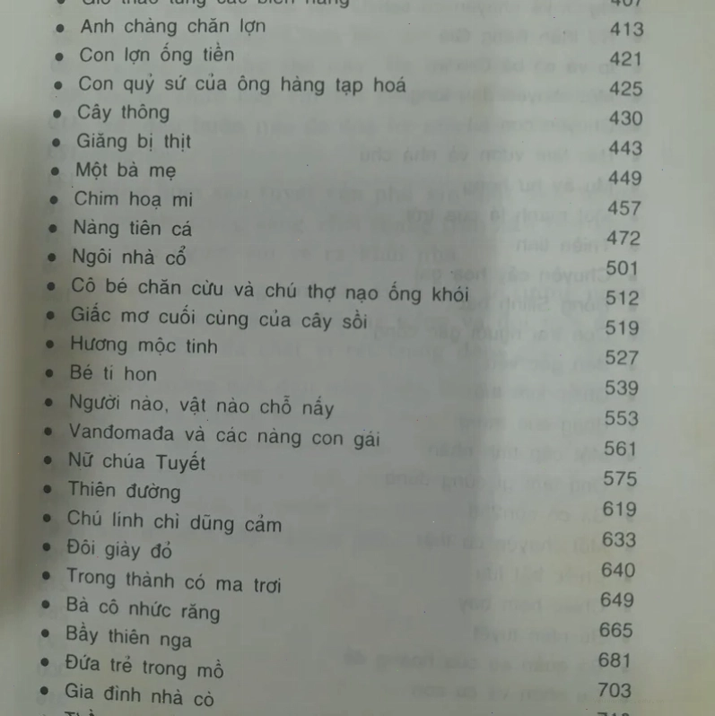 Ấn phẩm truyện cổ tích An đéc xen