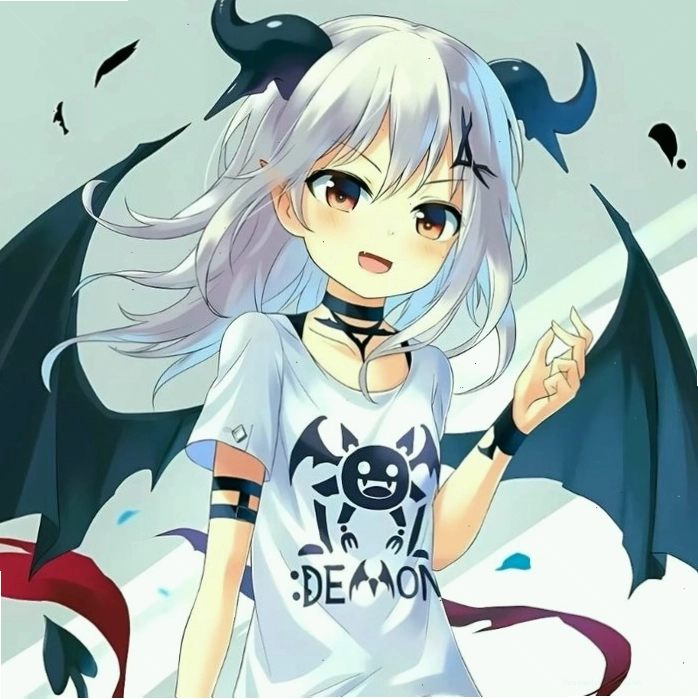 Ảnh ác quỷ anime chibi dễ thương và đáng yêu