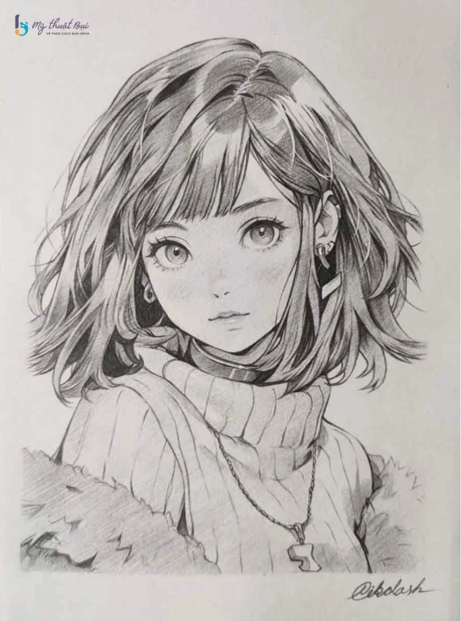 Ảnh anime đẹp cute đơn giản dễ vẽ 3