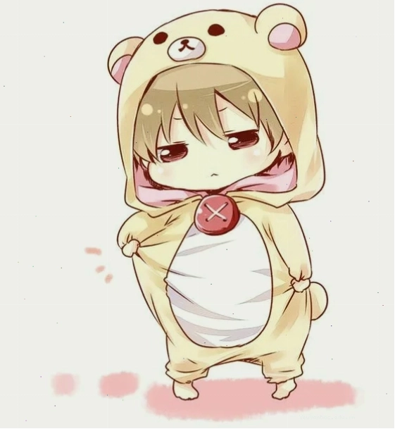 Ảnh đại diện chibi cô bé tóc tím áo len ngộ nghĩnh