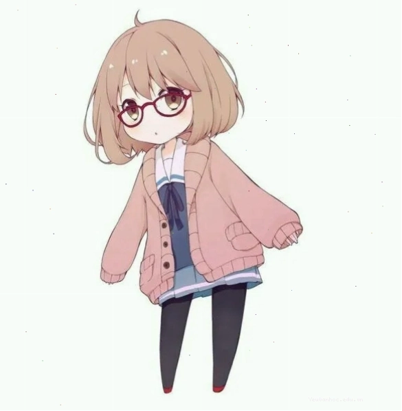 Ảnh đại diện chibi dễ thương với mái tóc ngắn và áo thun màu vàng tươi tắn.