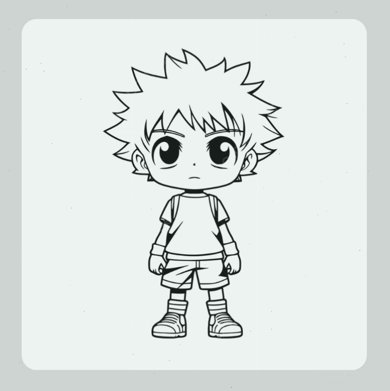 Anime boy ngầu với đôi mắt sắc sảo đang nhìn thẳng