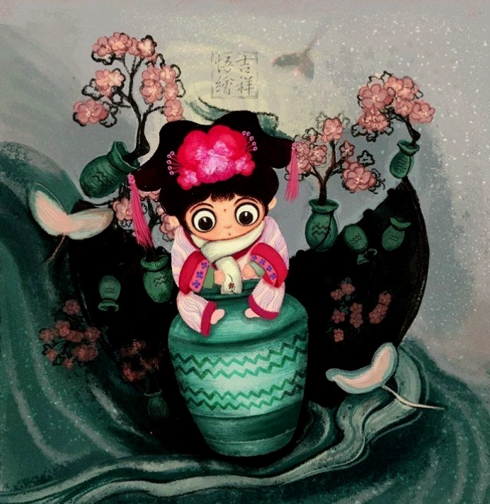 Anime chibi cung Bảo Bình với phong cách cá tính và sáng tạo