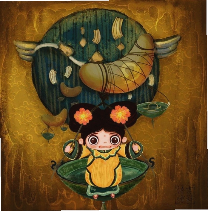 Anime chibi cung Thiên Bình với vẻ đẹp hài hòa và cuốn hút