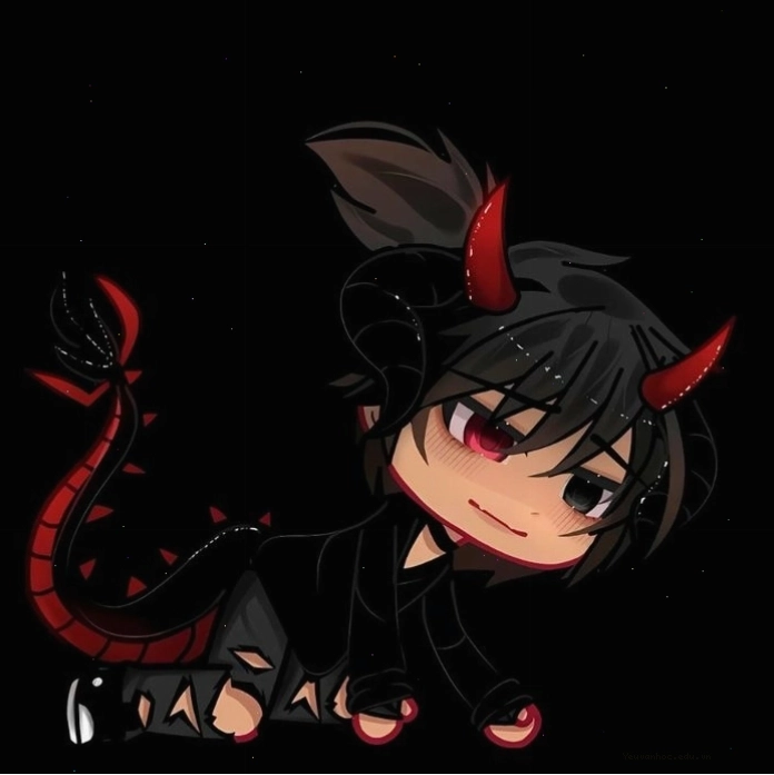Avatar ác quỷ anime chibi với biểu cảm vui nhộn