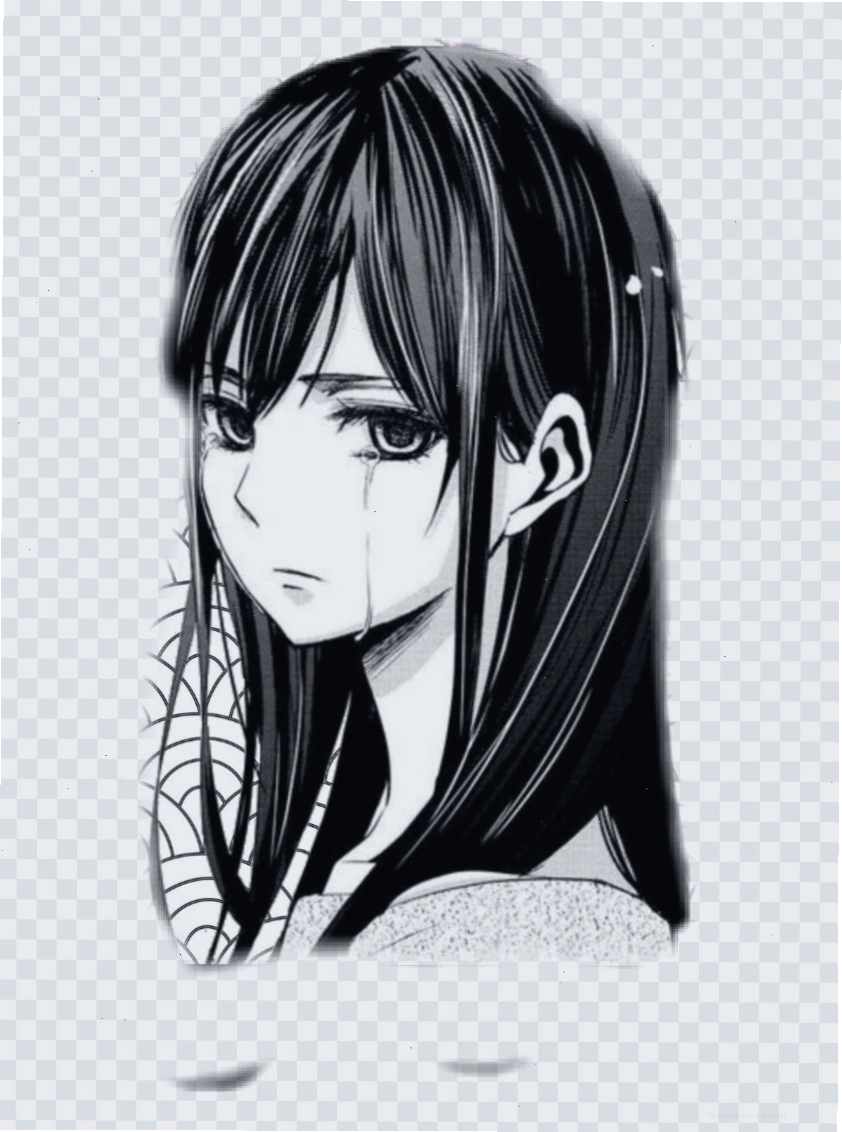 Avatar anime nữ đen trắng với trang phục hiện đại